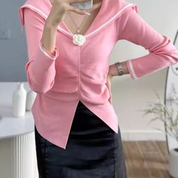 KPOP Women V-Neck Long Sleeves Top-picture-49