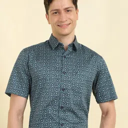 Allen Solly Men Slim Fit Floral Printed Spread Collar Pure Cotton Casual Shirt-picture-33