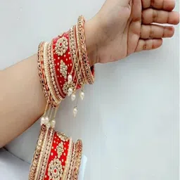 NASEEM BANGLES Red Plastic Bangles-picture-26