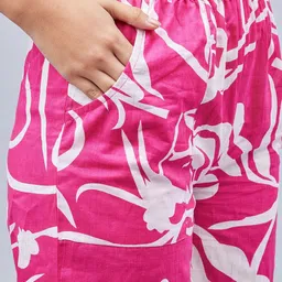 WineRed Printed Shirt With Trousers Co-Ords image 3