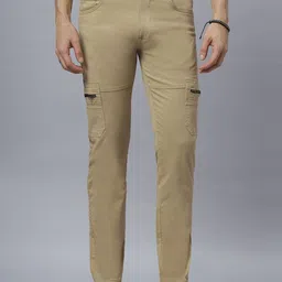 HO BINDAASS Men Relaxed Easy Wash Cargos Trousers-picture-18
