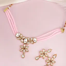 Peora Gold-Plated Stones &Beads-Studded Jewellery Set-picture-14