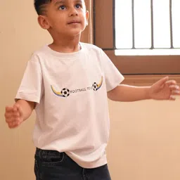 Funny Bones Clothings Boys Football Fever Themed Embriodered T Shirt-picture-42