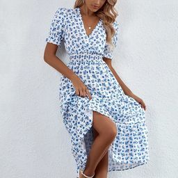 Stylecast X Kotty Floral Print Smocked Fit & Flare Midi Dress-picture-10