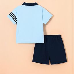 Hopscotch Boys Blue Cotton Blend Clothing Set-picture-33