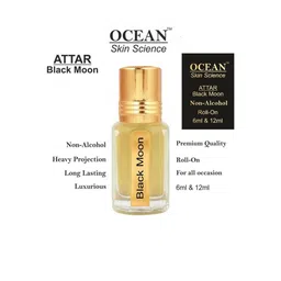 OCEAN SKIN SCIENCE Black Moon Long Lasting Pure Aquatic French Scent Roll-On Attar - 12 ml image 2