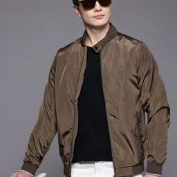 Allen Solly Band Collar Bomber Jacket-picture-38