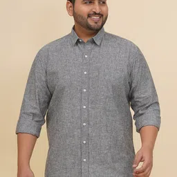 John Pride Vertical Striped Spread Collar Plus Size Casual Shirt-picture-21