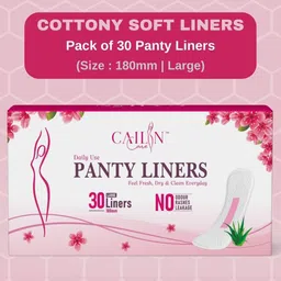 Cailin Care Soft Cotton Daily Use Anion Chip Panty Liners With Aloevera - 180 mm - 30 Pcs image 3