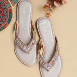 V-WALK Women Open Toe Embellished Block Sandals-picture-40