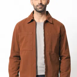 RARE RABBIT Men Alfero Spread Collar Cotton Tailored Shacket-picture-27