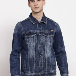 FEVER Men Blue Washed Denim Jacket-image-45