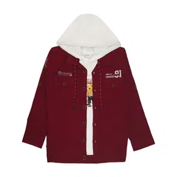 CAVIO Boys Spread Collar Lightweight Tailored Cotton Jacket with T-Shirt-picture-11