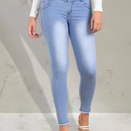 A-Okay Girls Slim Fit High-Rise Heavy Fade Clean Look Stretchable Jeans-picture-13