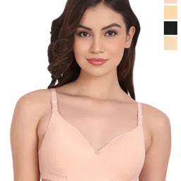 Liigne Women Pack Of 4 Full Coverage Lightly Padded Bra-picture-39