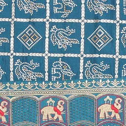 ALAGINI Bandhani Gotta Patti Silk Blend Bandhani Saree image 5