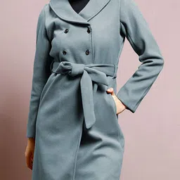 Athena Wool Single-Breasted Longline Overcoat image 3