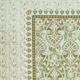 Myntra Elegant Homes Green & White Floral 180 TC King Bedsheet with 2 Pillow Covers image 3