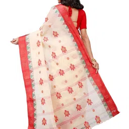 DipDiya Floral Woven Design Pure Cotton Taant Saree image 2