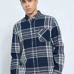 SF JEANS by Pantaloons Men Tartan Checks Checked Casual Shirt-picture-10