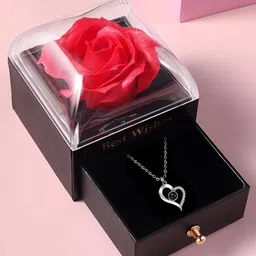Ascension Silver-Toned Stone Studded Pendant With Gift Box-picture-22