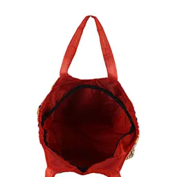 Kuber Industries Floral Printed Shopper Tote Bag with Applique image 2