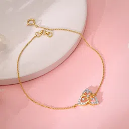 GIVA Women18 Kt Gold Jasmine Diamond Bracelet-picture-47