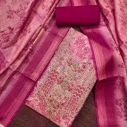 KIMISHA Embellished Unstitched Dress Material-picture-33