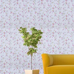 Aura White Printed Self-Adhesive Abstract Wall Decor image 3