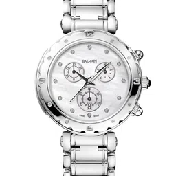 Balmain Women Patterned Dial & Stainless Steel Bracelet Style Straps Analogue Watch-image-35