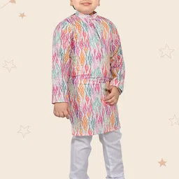 Kidotsav Boys Kurta with Pyjamas & image 4