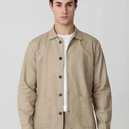 Mufti Spread Collar Cotton Tailored Jacket-image-18