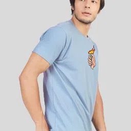 Greylongg Men Graphic Printed Round Neck Cotton T-shirt image 3