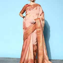 KALINI Tie and Dye Traditional Saree With Zari-image-63