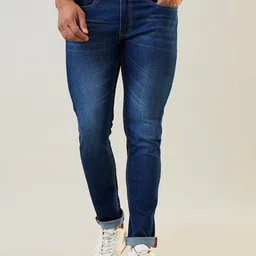 TIM PARIS Men Skinny Fit Low Distress Heavy Fade Jeans-image-64