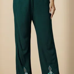 Zamour Embroidered Mandarin Collar Tunic With Trouser Co-Ords image 3