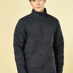 SF JEANS by Pantaloons Men Longline Padded Jacket with Patchwork-picture-41