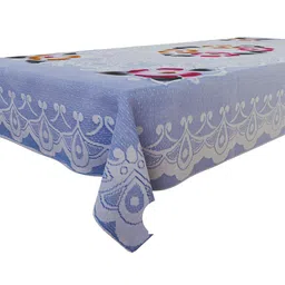 Kuber Industries Blue & Red Floral Printed Cotton 4-Seater Table Cover image 5