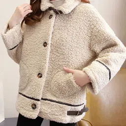 The Roadster Lifestyle Co Spread Collar Sherpa Jacket image 3