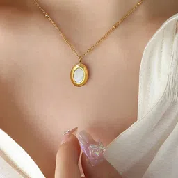 MYKI Divine Gold-Plated Stainless Steel Pendant With Chain image 4