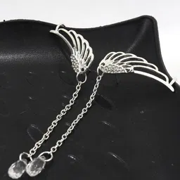 VAGHBHATT Silver Plated Classic Drop Earrings image 4