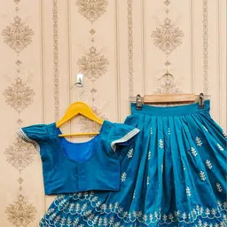 Sangria Girls Embroidered Lehenga & Choli image 4