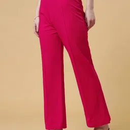 SZN Pack of 2 Women Relaxed High-Rise Trousers image 3