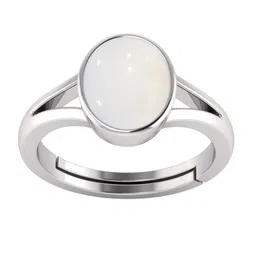 RSPR 7.25 Ratti 6.60 Carat Opal Gemstone-Studded Adjustable Finger Ring-picture-42