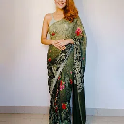 Moda Rapido Floral Poly Georgette Saree-picture-15