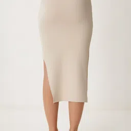 Happiness istanbul Women Pencil Side Slit Slip-On Midi Skirt image 4