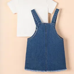 hopscotch 2-Pc Daisy Bunny Denim Dungaree & Blouse image 4