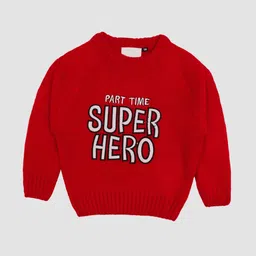 CHKOKKO Boys Typography Printed Woollen Pullover-picture-11