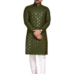 AWM Men Cotton Solid Straight Kurta-picture-11