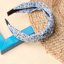 Jewelz Women Blue & White Printed Hairband-image-54